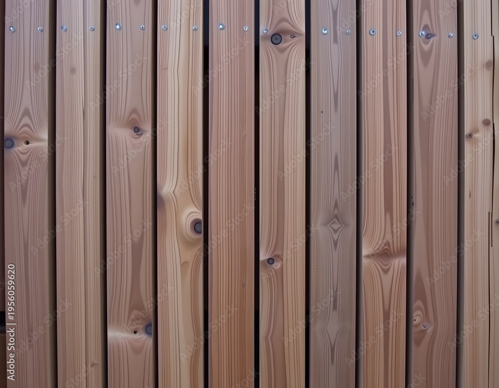 Fototapeta premium Wood background texture highlighting brown wooden floor grain. Natural rustic backdrop depicting a surface comprising of slats of lumber.