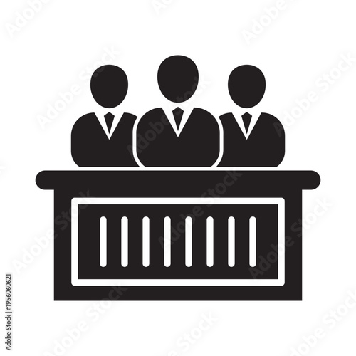 Jury icon isolated on white background. Vector illustration.
