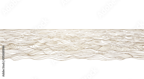 Abstract Flowing Water Texture Seamless Pattern Golden Lines on White Background