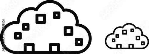 Cloud data storage and management Vector