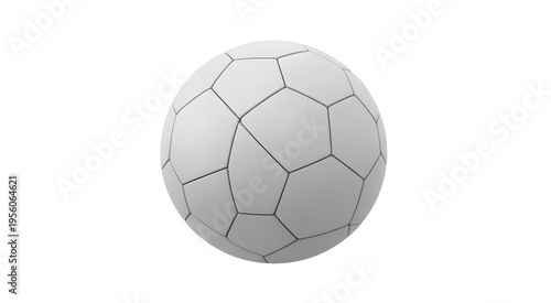 Soccer Ball Isolated on White Background Football Sports Equipment Game Ball