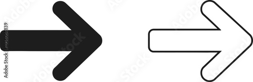 Black and white arrows pointing right Vector