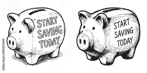 Business Scene Circular Impact Concept Illustration Black White Hand Drawn Sketch Background