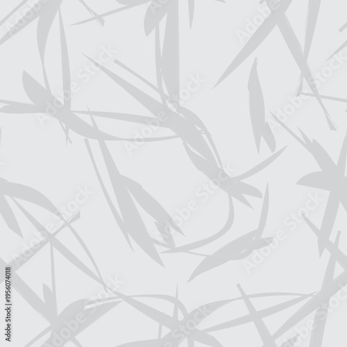 Monochrome Botanical Pattern Design Grey Leaves Repeat For Fashion Textiles And Homeware Products Elegant And Minimalist Style Neutral Color Palette