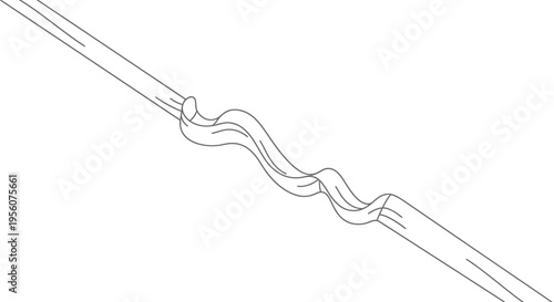 Vector illustration of connected wire cables