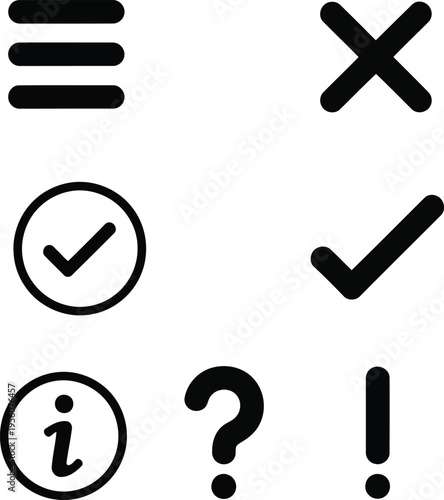 Flat Vector Icons Set for User Feedback and Interaction