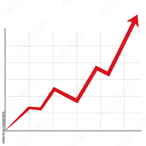 red upward trend line graph chart vector illustration template Free Download red upward trend line graph chart vector illustration template - GFXLoad