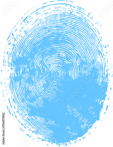 Close-up graphic of a human fingerprint showing intricate ridges and unique identification markers
