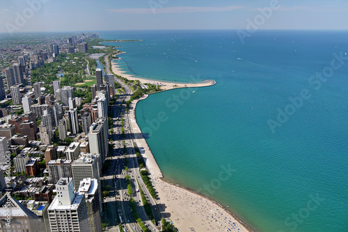 Chicago North beach seeing from the top