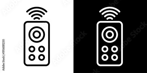 Smart control icon representing remote access, wireless device control, smart home automation, IoT technology and digital connectivity.