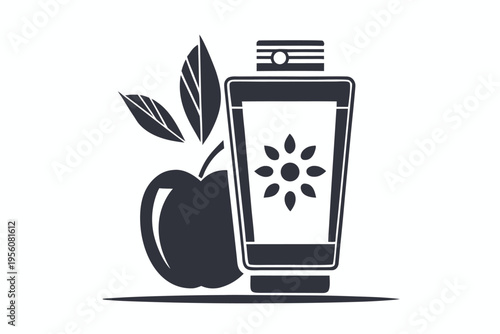 Healthy food packaging concept, organic products, natural ingredients, sustainable design, flat icon set.