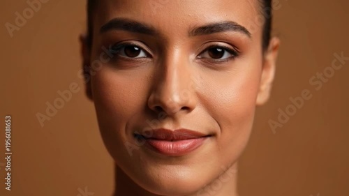 Close up portrait of a woman with natural beauty and subtle makeup