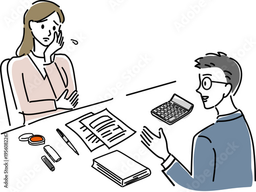 相続や契約などについて専門家に相談する女性