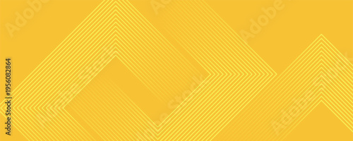 Abstract yellow gradient arrow shape overlay layer background with arrow pattern and shadow. Modern graphic element. Suit for poster, brochure, banner, business, cover, web, flyer. Vector illustration