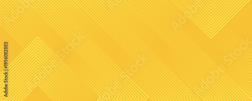 Abstract yellow gradient arrow shape overlay layer background with arrow pattern and shadow. Modern graphic element. Suit for poster, brochure, banner, business, cover, web, flyer. Vector illustration