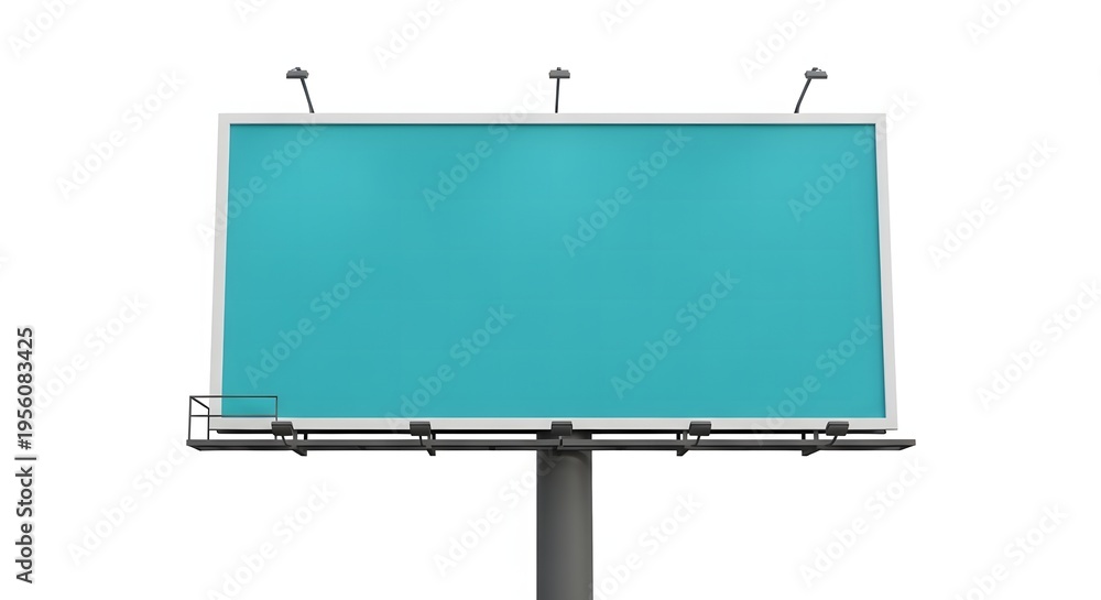 Obraz premium Large teal billboard with spotlight set