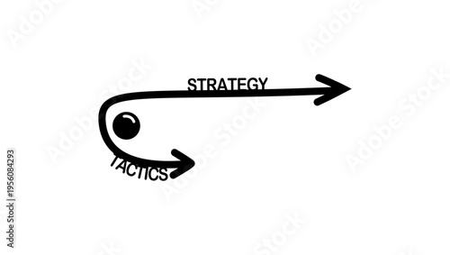 strategy and tactics symbol, black isolated silhouette
