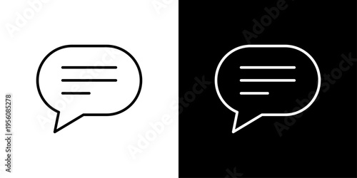 Chat Icon Sheet Black And White