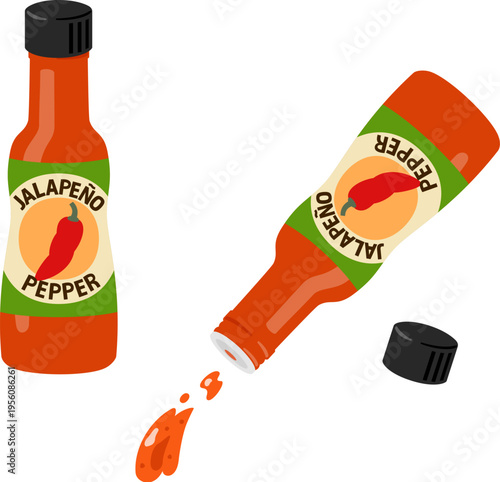 瓶から振り出されたハラペーニョソース