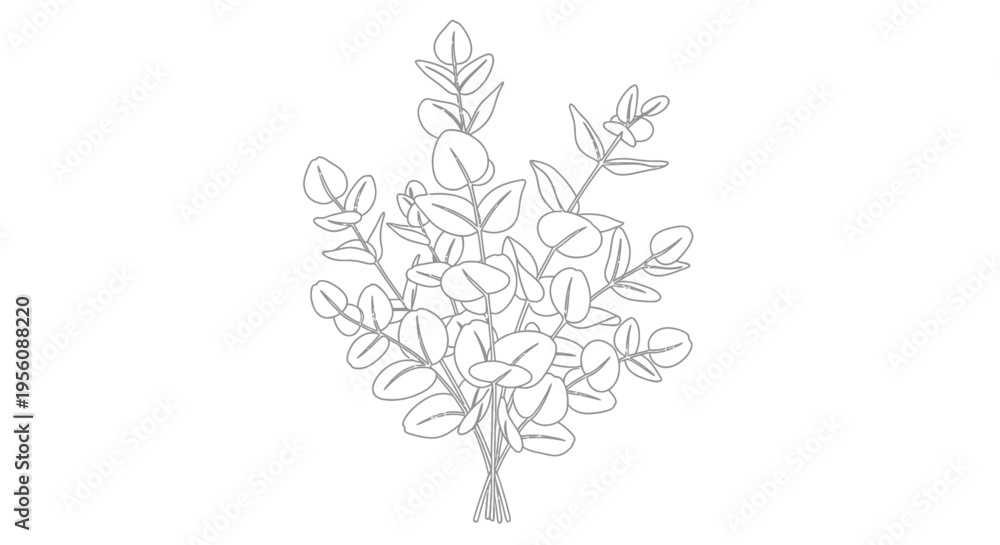Fototapeta premium Detailed illustration of a tree branch.