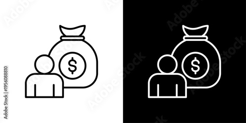 Funding Icon Sheet Black And White