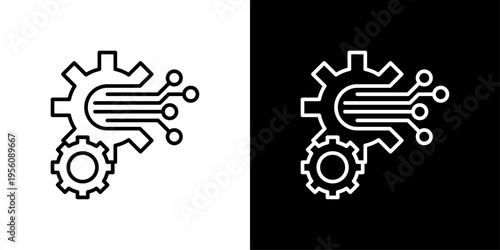 Tech Icon Sheet Black And White