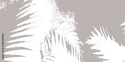 A design of palm tree branches swaying in the wind like a cold winter forest landscape featuring a frost texture on every leaf