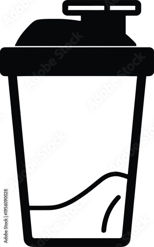 Vector illustration of a trash bin next to an empty wooden board stand for a blank message sign and home decoration object