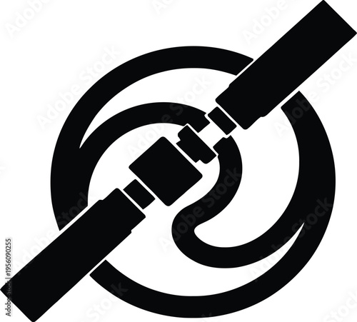 Red 3d vector illustration of a magnifying glass aiming at a target center icon to symbolize business success and accuracy in competition aspirations