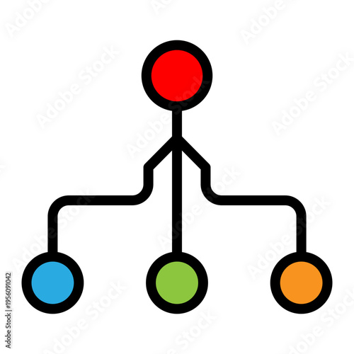 Network Nodes Vector Filled Icon Design