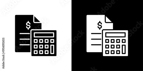 Calculator Icon Sheet Black And White
