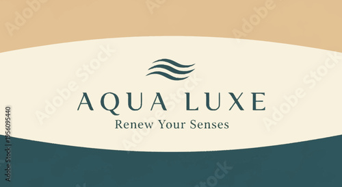Aqua Luxe luxury brand logo design.