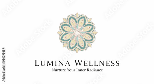 Lumina Wellness logo with flower design.