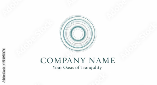 Logo design with concentric circles and company name.