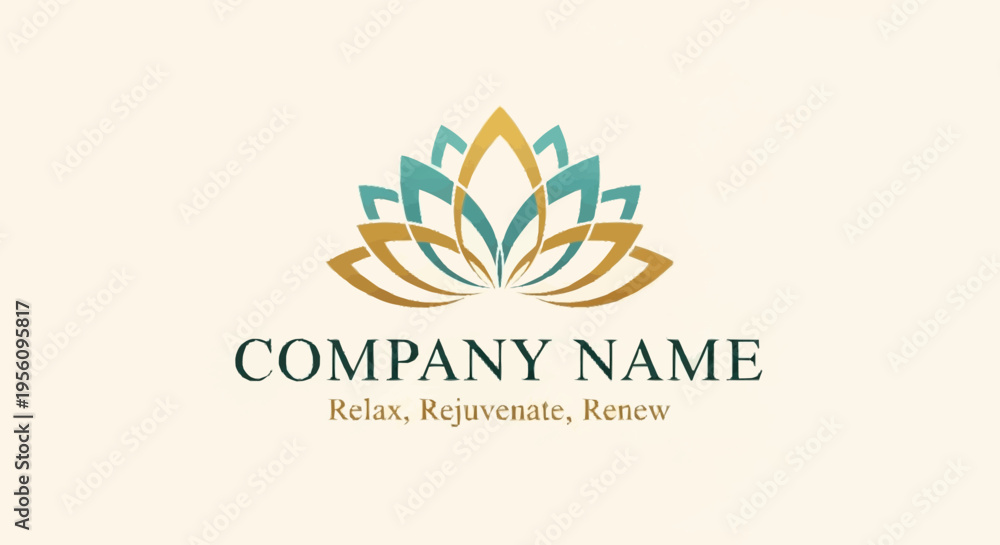 Obraz premium A serene lotus flower logo design.