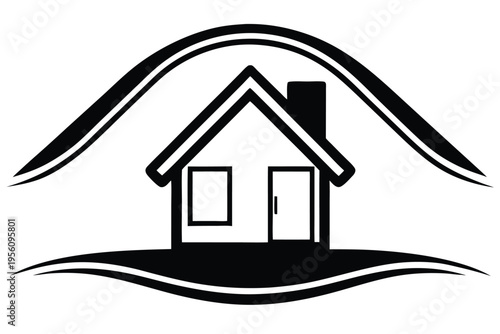Clean black house icon with perfectly rounded edges, ideal for websites, apps, and representing home or shelter concepts.