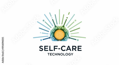 Self care technology logo design concept.