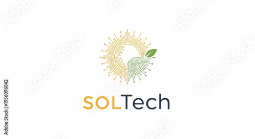 SOLTech eco friendly logo design.