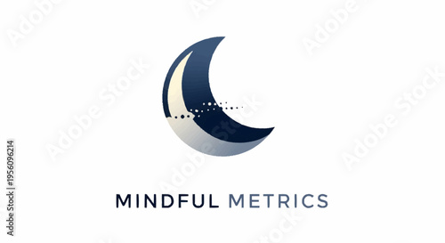 Mindful Metrics logo with crescent moon.