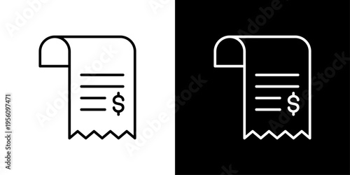 Bill Icon Sheet Black And White