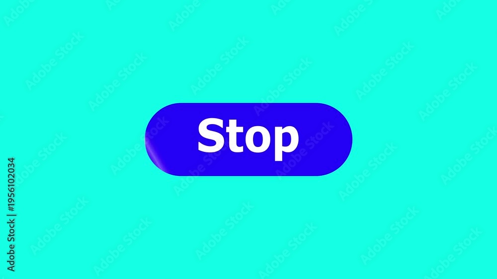 Stop Pointer Html Simple animation of cursor icon clicking Stop Button. Pack of animated ...