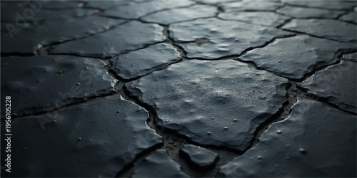 Dry cracked earth texture reveals a brown arid pattern across the desert soil and mud surface in this natural drought environment