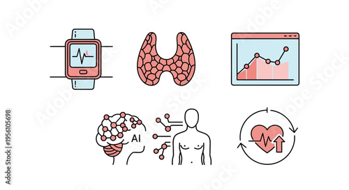 Thyroid Gland Medical Health Concept Illustration.