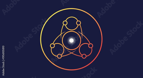 Geometric Symbol with Central Light.