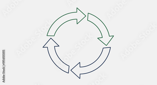 Circular Arrows Indicating Cycle or Process.