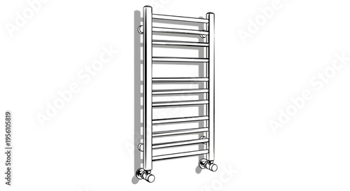 Metal Towel Rack with Wheels.