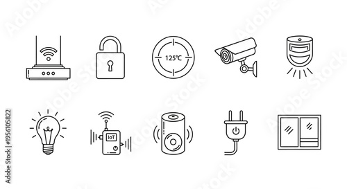 Smart Home Automation Control Icons.