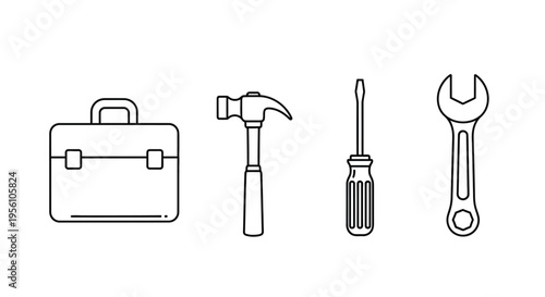 Toolbox and Tools for Work.