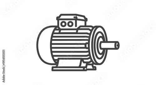 Electric motor industrial machine component.