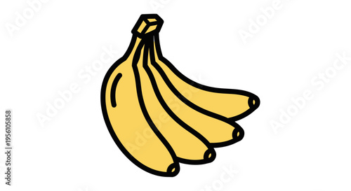 Yellow bananas in a bunch.